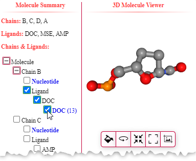 PDBms Select Molecule